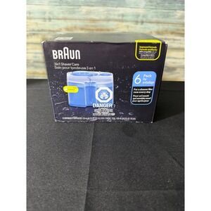 Braun 3in1 Shaver Care 6 Pack Blue New Lemon Fresh SmartCare Center Refills 5331